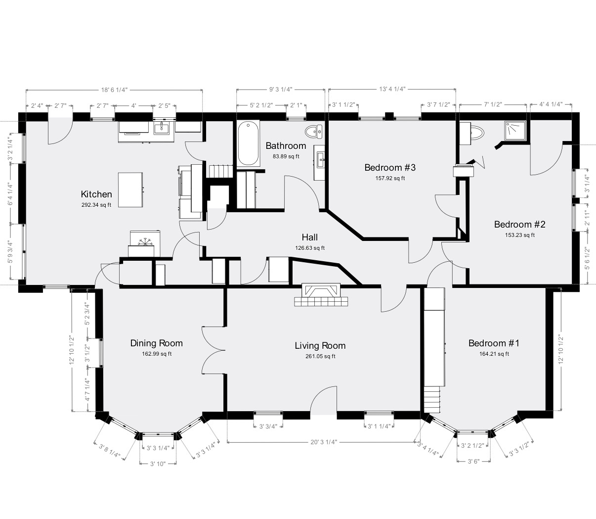 Floor plan — 1305 E Park Ave