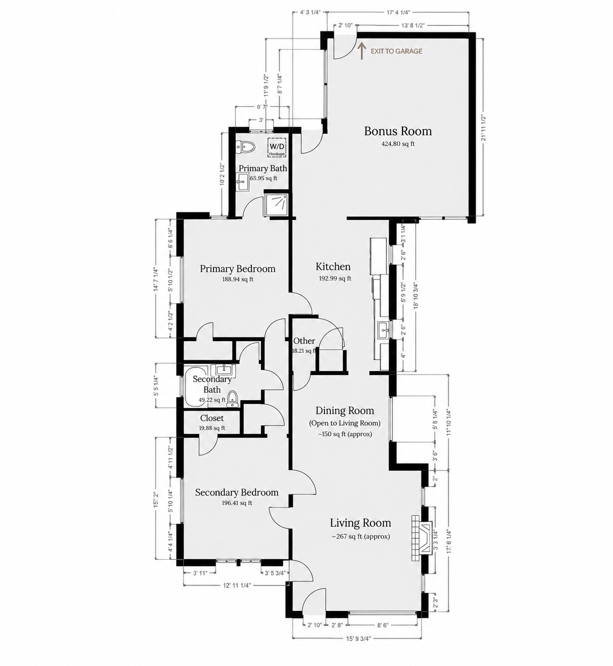 Floor plan — 609 S Bowie St